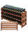 Stojak na wino regał modułowy na butelki 4x10 but POJEMNY BEZ NARZĘDZI