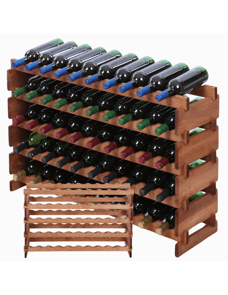 Modułowe stojaki do butelek RW11 - Stojak na wino regał modułowy na butelki 5x10 but BUDUJ JAK KLOCKI EKO - product b2b.wamar.biz 1