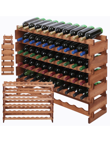 Stojak na wino regał modułowy na butelki 6x10 but BUDUJ JAK KLOCKI EKO