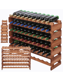 Stojak na wino regał modułowy na butelki 6x10 but BUDUJ JAK KLOCKI EKO