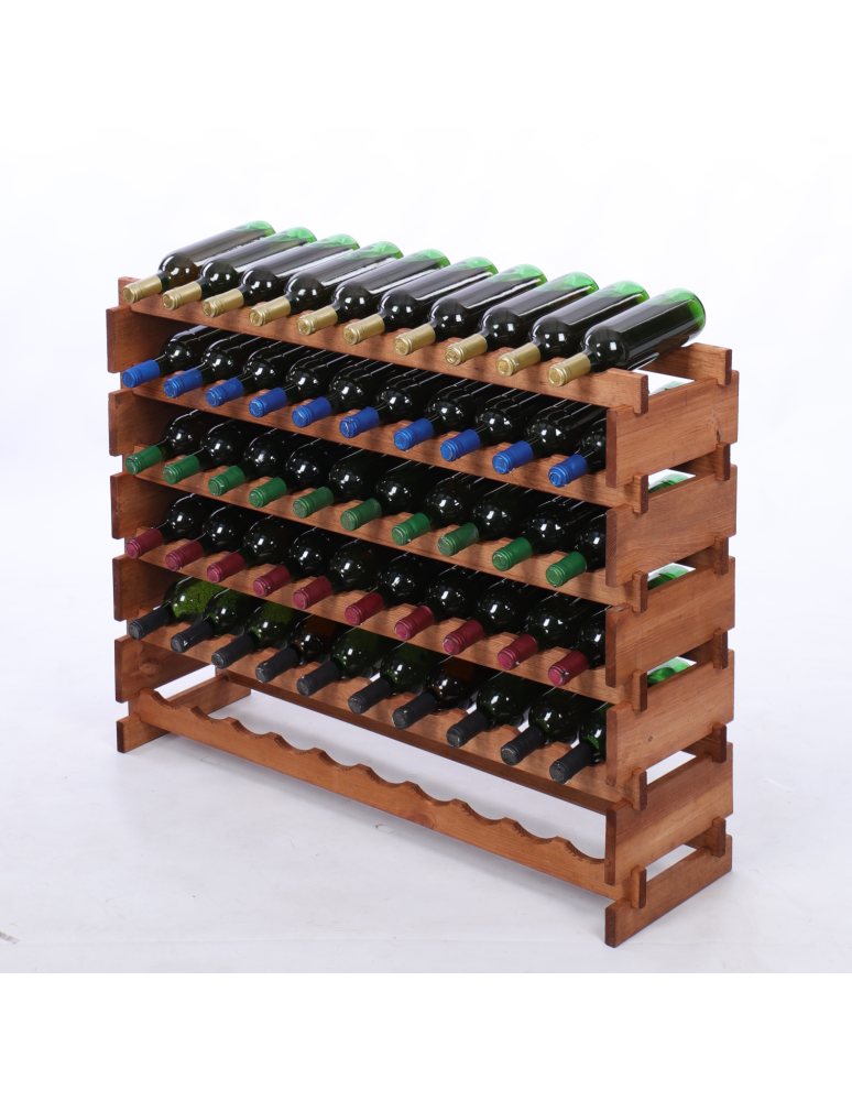 Modułowe stojaki do butelek RW11 - Stojak na wino regał modułowy na butelki 6x10 but BUDUJ JAK KLOCKI EKO - product b2b.wamar.biz 2