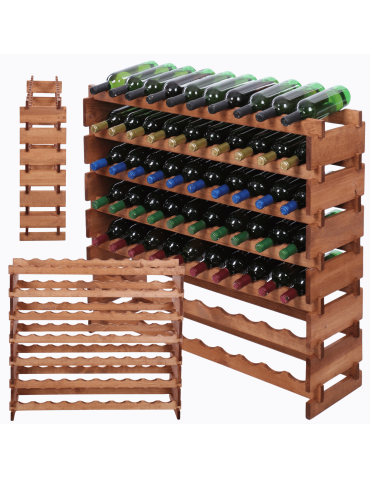 Stojak na wino regał modułowy na butelki 7x10 but BUDUJ JAK KLOCKI EKO