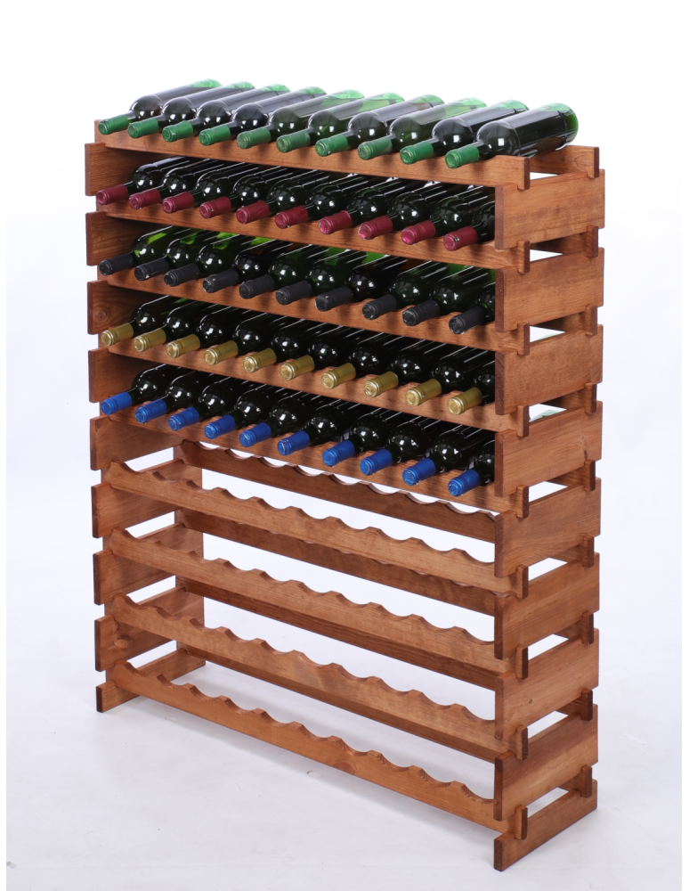 Modułowe stojaki do butelek RW11 - Stojak na wino regał modułowy na butelki 9x10 but POJEMNY BEZ NARZĘDZI - product b2b.wamar.biz 2