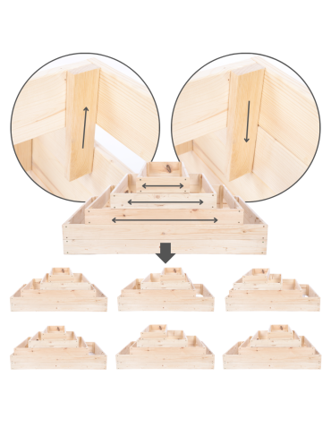 Grządki kaskadowe - Skrzynia na warzywa regulowana skrzynie na warzywniak inspekt 27x90x30 - product 7