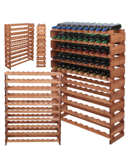 Stojak na wino regał modułowy na butelki 10x10 but DUŻY MONTAŻ BEZ NARZĘDZI