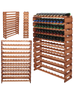 Stojak na wino regał modułowy na butelki 11x10 but DUŻY MONTAŻ BEZ NARZĘDZI