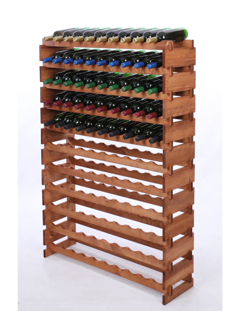 Modułowe stojaki do butelek RW11 - Stojak na wino regał modułowy na butelki 11x10 but DUŻY MONTAŻ BEZ NARZĘDZI - produkt b2b.wamar.biz 2