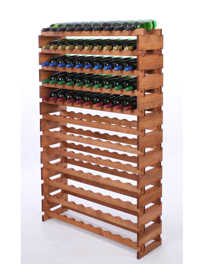 Modułowe stojaki do butelek RW11 - Stojak na wino regał modułowy na butelki 12x10 but DUŻY MONTAŻ BEZ NARZĘDZI - product b2b.wamar.biz 2