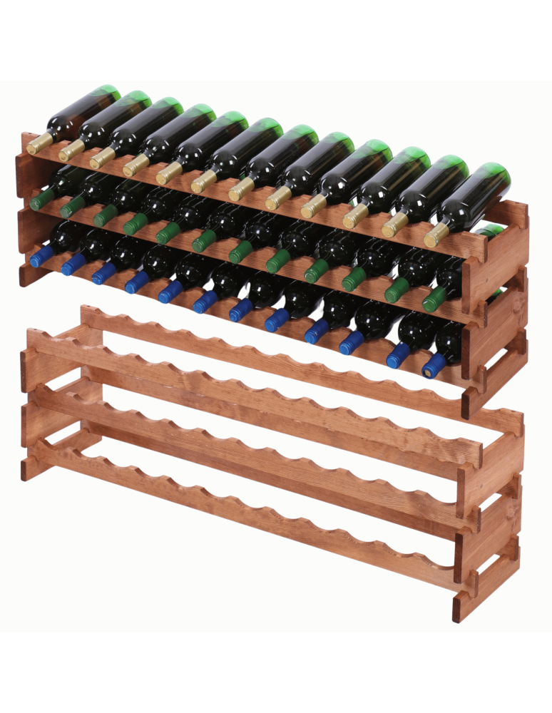 Modułowe stojaki do butelek RW11 - Stojak na wino regał modułowy na butelki 3x12 but SZEROKI BEZ NARZĘDZI - product b2b.wamar.biz 1
