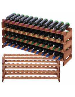 Stojak na wino regał modułowy na butelki 4x12 but SZEROKI BEZ NARZĘDZI