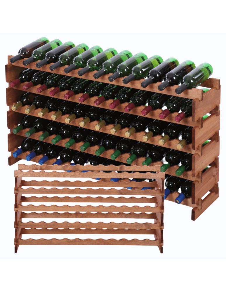 Modułowe stojaki do butelek RW11 - Stojak na wino regał modułowy na butelki 5x12 but BUDUJ JAK KLOCKI EKO - product b2b.wamar.biz 1