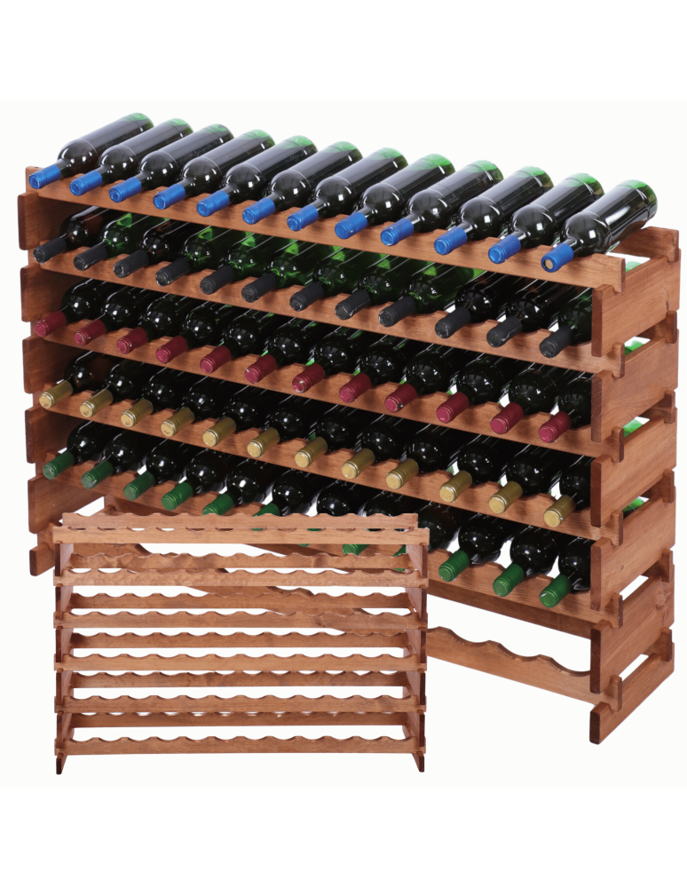 Modułowe stojaki do butelek RW11 - Stojak na wino regał modułowy na butelki 6x12 but BUDUJ JAK KLOCKI EKO - product b2b.wamar.biz 1
