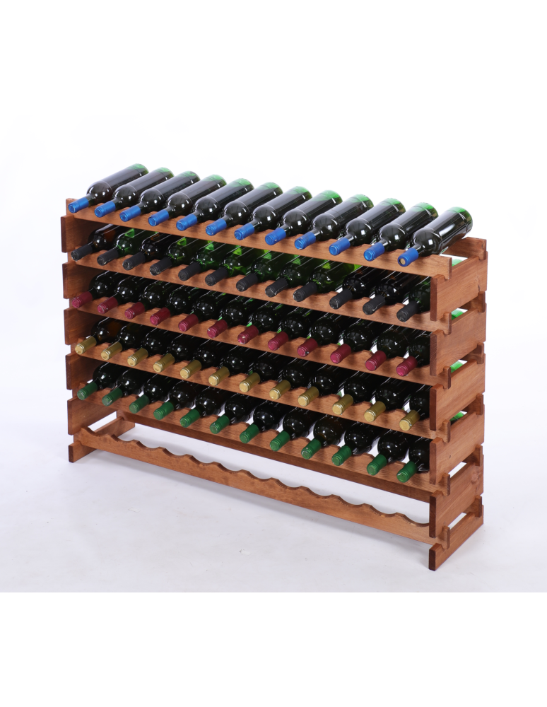 Modułowe stojaki do butelek RW11 - Stojak na wino regał modułowy na butelki 6x12 but BUDUJ JAK KLOCKI EKO - product b2b.wamar.biz 2