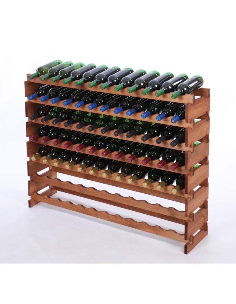 Modułowe stojaki do butelek RW11 - Stojak na wino regał modułowy na butelki 7x12 but BUDUJ JAK KLOCKI EKO - product b2b.wamar.biz 2