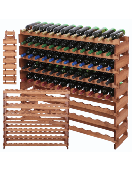 Stojak na wino regał modułowy na butelki 8x12 but SZEROKI BEZ NARZĘDZI