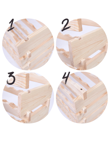 Modułowe stojaki do butelek RW11 - Stojak na wino regał modułowy na butelki 8x12 but SZEROKI BEZ NARZĘDZI - product 6