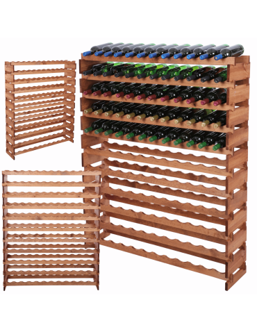 Stojak na wino regał modułowy na butelki 11x12 but DUŻY MONTAŻ BEZ NARZĘDZI