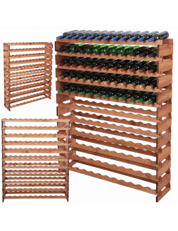 Stojak na wino regał modułowy na butelki 11x12 but DUŻY MONTAŻ BEZ NARZĘDZI