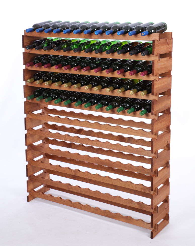 Modułowe stojaki do butelek RW11 - Stojak na wino regał modułowy na butelki 11x12 but DUŻY MONTAŻ BEZ NARZĘDZI - produkt b2b.wamar.biz 2