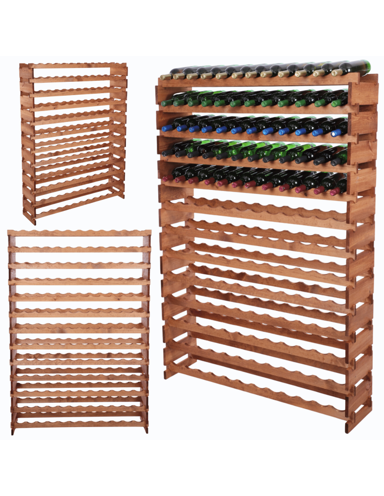 Modułowe stojaki do butelek RW11 - Stojak na wino regał modułowy na butelki 13x12 but SZEROKI BEZ NARZĘDZI - product b2b.wamar.biz 1