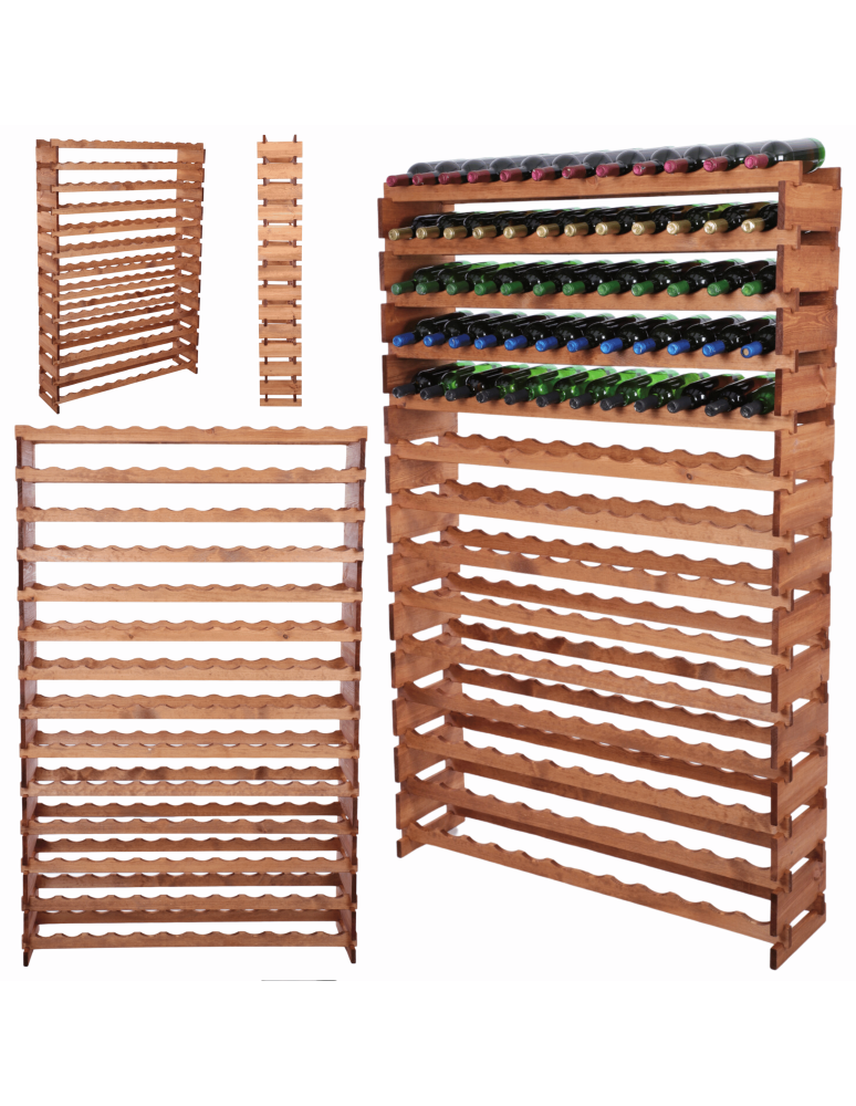 Modułowe stojaki do butelek RW11 - Stojak na wino regał modułowy na butelki 14x12 but SZEROKI BEZ NARZĘDZI - product b2b.wamar.biz 1