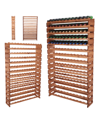 Stojak na wino regał modułowy na butelki 15x12 but WYSOKI BEZ NARZĘDZI