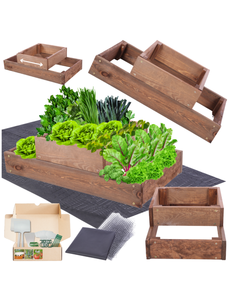 Grządki kaskadowe - Skrzynia na warzywa regulowana skrzynie na warzywniak donice 18x60x30 - product b2b.wamar.biz 1