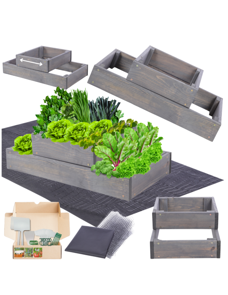 Grządki kaskadowe - Skrzynia na warzywa regulowana skrzynie na warzywniak donice 18x60x30 - produkt b2b.wamar.biz 1