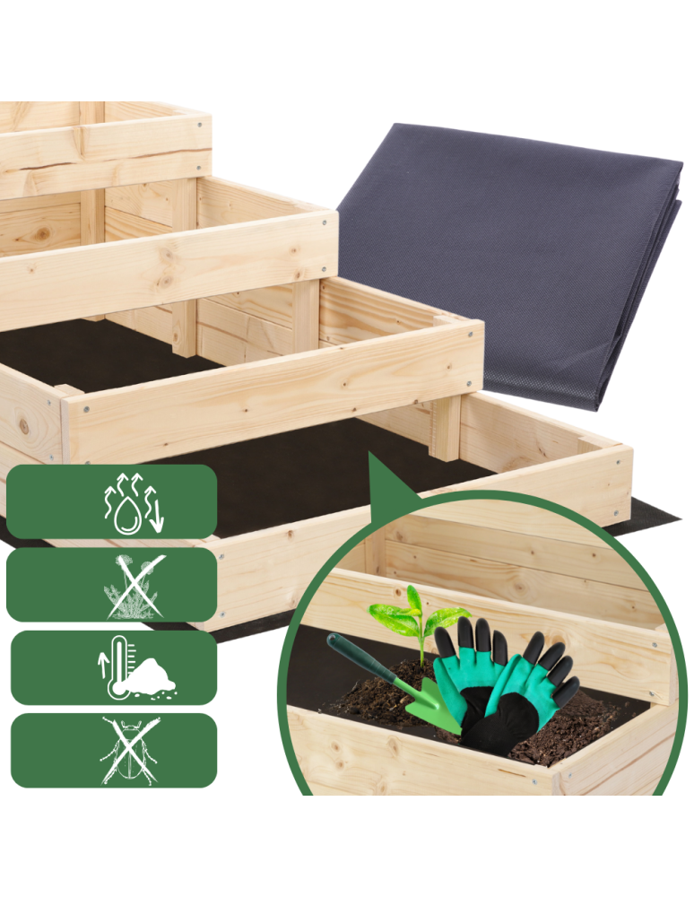 Grządki kaskadowe - Skrzynia na warzywa regulowana skrzynie na warzywnik inspekt 27x117x100 - produkt b2b.wamar.biz 9