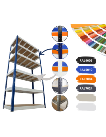 Magazynowe regały metalowe - Regał metalowy PREMIUM HELIOS 90x90x35cm 3Px350kg - product 19