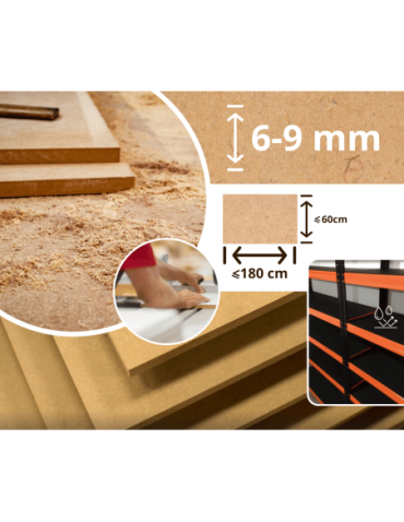 Magazynowe regały metalowe - Regał metalowy PREMIUM HELIOS 90x90x35cm 3Px350kg - product 28
