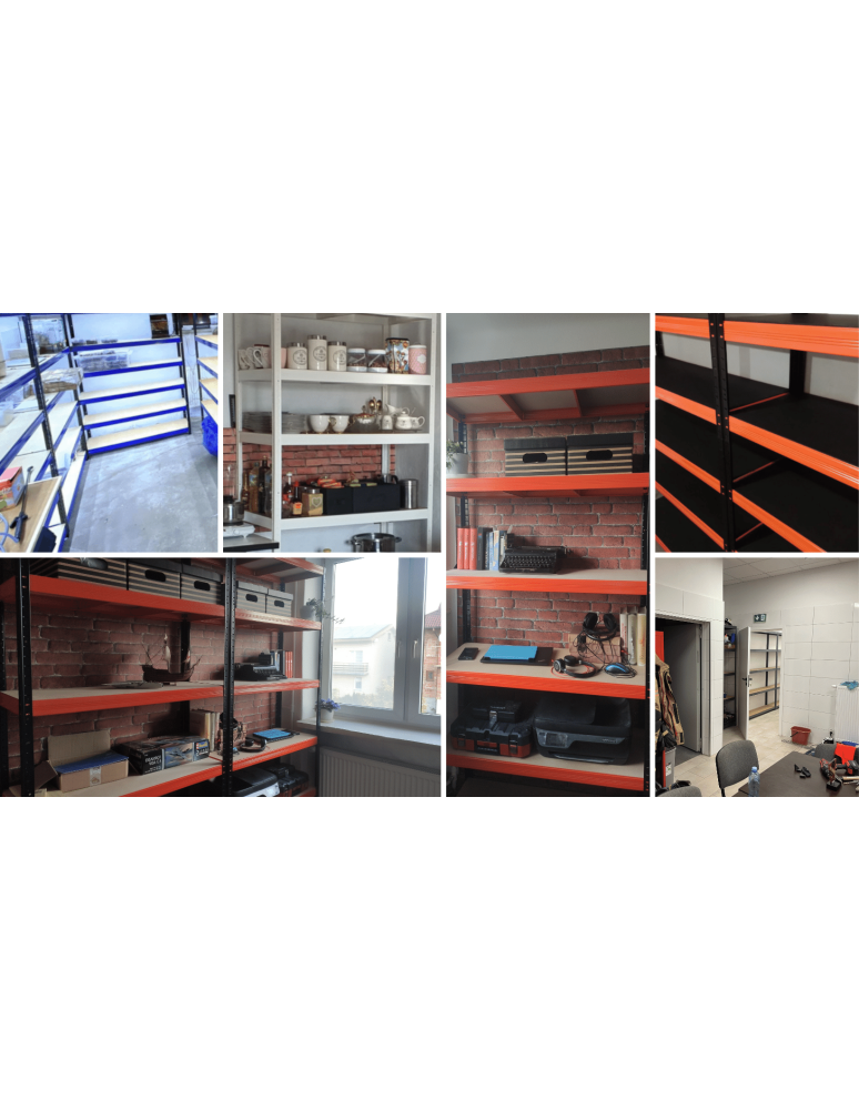 Magazynowe regały metalowe - Regał metalowy PREMIUM HELIOS 90x90x35cm 3Px350kg - product b2b.wamar.biz 29
