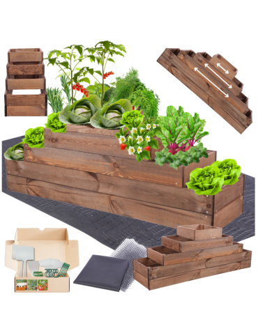 Skrzynia na warzywa kaskadowa skrzynie na warzywniak regulacja 45x117x30