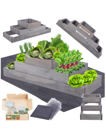 Grządka na warzywa regulowana skrzynie na warzywniak inspekt 27x117x30