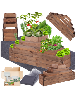 Grządka na warzywa regulowana skrzynie na warzywniak inspekt 54x117x30