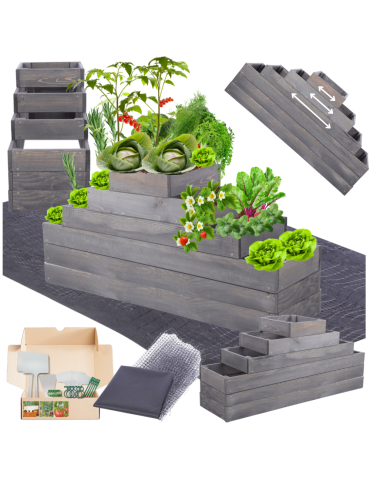 Grządka na warzywa regulowana skrzynie na warzywniak inspekt 54x117x30