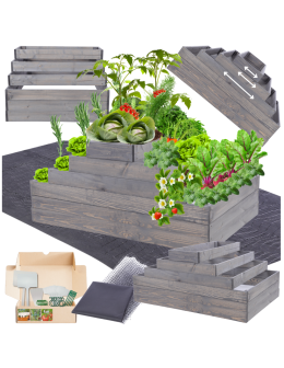 Grządka na warzywa regulowana skrzynie na warzywniak inspekt 54x117x100