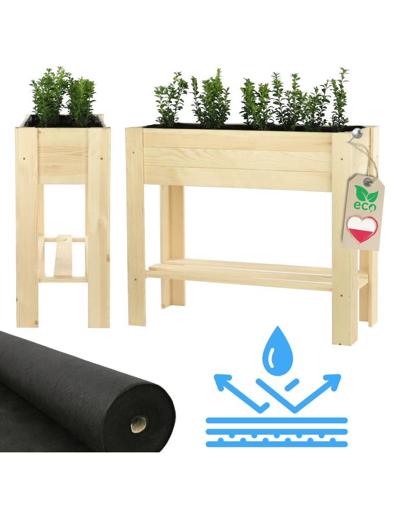 ZE1 - Ziołownik zielnik na nogach donica grządka warzywnik 80x34cm IMPREGNAT eko - product b2b.wamar.biz 1