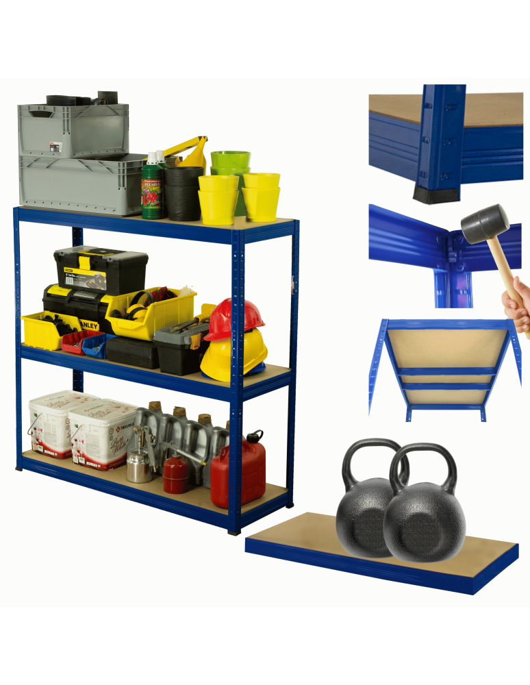 Helios Kolor - Regał metalowy HELIOS 106x90x30cm 3Px275kg - product b2b.wamar.biz 1