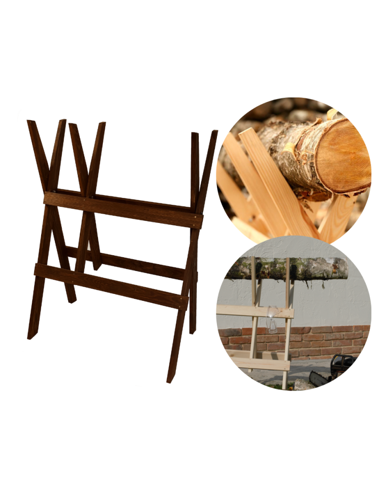 Art. Ogrodowe - Drewniany koziołek do cięcia drewna - kobyłka - Brązowy - product b2b.wamar.biz 1