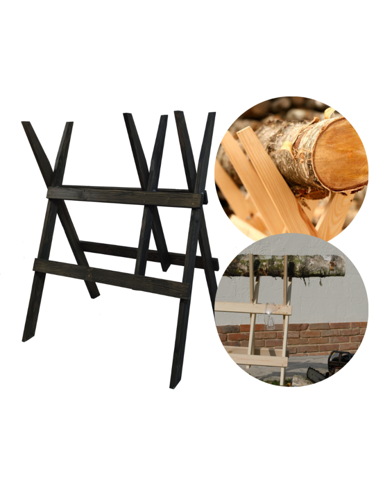 Art. Ogrodowe - Drewniany koziołek do cięcia drewna - kobyłka - Szary - product b2b.wamar.biz 1