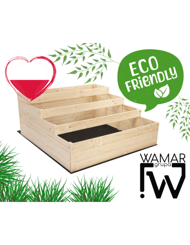 Grządki kaskadowe - Skrzynia na warzywa warzywniak grządka IMPREGNOWANY 36x60x120 GRATISY EKO - produkt 12