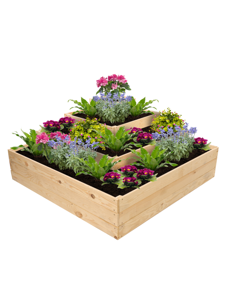 Uprawowe skrzynie ogrodowe- Warzywniaki- skrzynia do uprawy - Narożna skrzynia drewniana warzywnik zielnik 54x120x120 GRATISY WYSOKA ECO - product b2b.wamar.biz 2