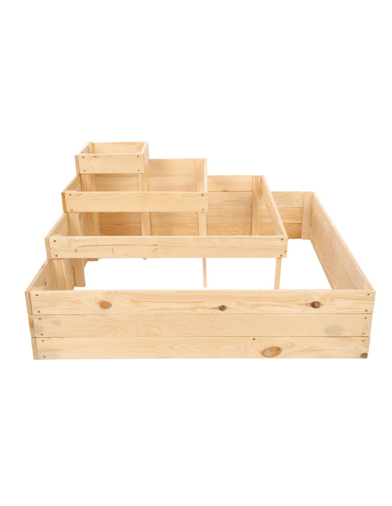 Uprawowe skrzynie ogrodowe- Warzywniaki- skrzynia do uprawy - Narożna skrzynia drewniana warzywnik zielnik 54x120x120 GRATISY WYSOKA ECO - product b2b.wamar.biz 5