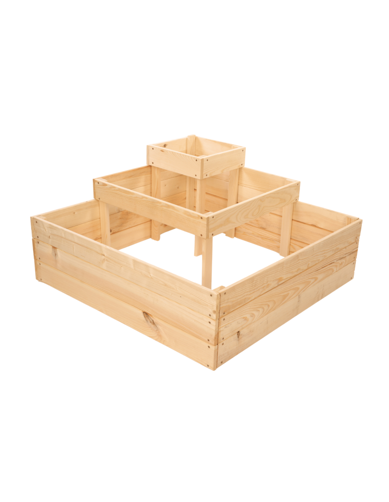 Uprawowe skrzynie ogrodowe- Warzywniaki- skrzynia do uprawy - Skrzynia drewniana narożna na warzywniak donica inspekt 45x90x90 GRATISY - product b2b.wamar.biz 3