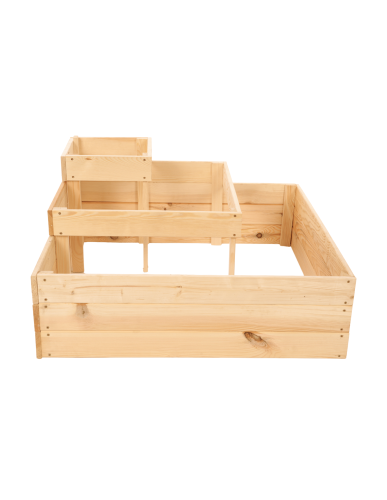 Uprawowe skrzynie ogrodowe- Warzywniaki- skrzynia do uprawy - Skrzynia drewniana narożna na warzywniak donica inspekt 45x90x90 GRATISY - product b2b.wamar.biz 5