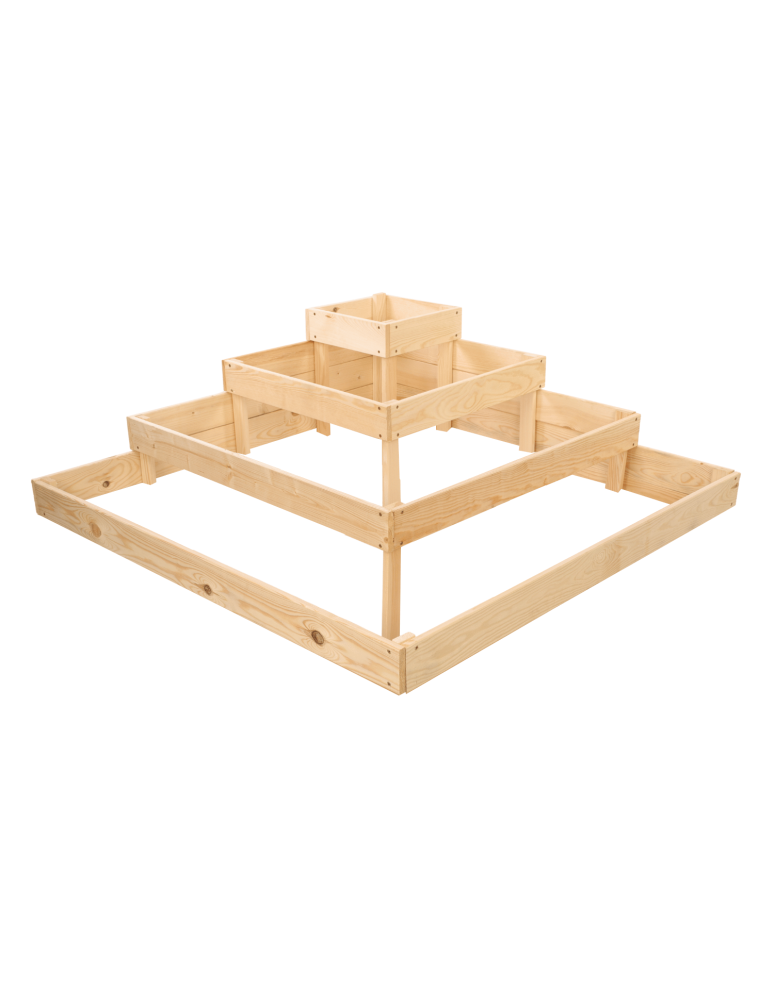 Uprawowe skrzynie ogrodowe- Warzywniaki- skrzynia do uprawy - Skrzynia drewniana na warzywniak narożna zielnik 36x120x120 GRATISY EKO - product b2b.wamar.biz 2