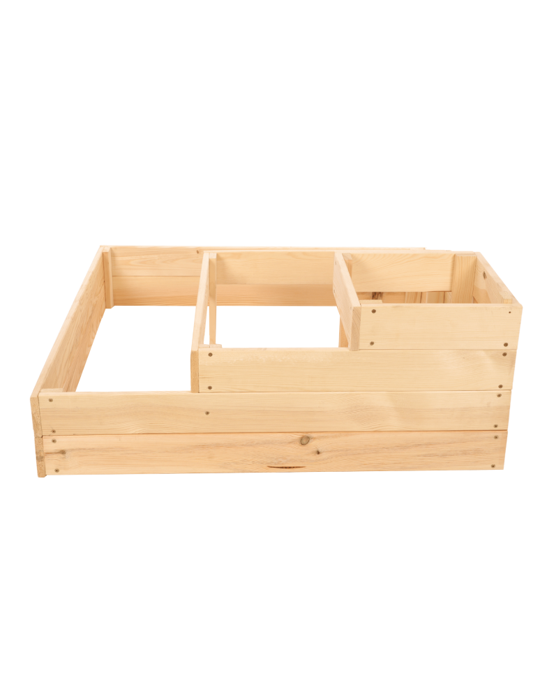 Uprawowe skrzynie ogrodowe- Warzywniaki- skrzynia do uprawy - Grządka podwyższona narożna inspekt drewniana donica 36x90x90 GRATISY EKO - product b2b.wamar.biz 4