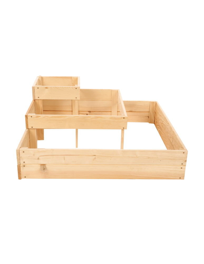 Uprawowe skrzynie ogrodowe- Warzywniaki- skrzynia do uprawy - Grządka podwyższona narożna inspekt drewniana donica 36x90x90 GRATISY EKO - product b2b.wamar.biz 5