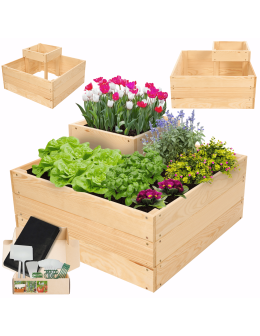 Narożna skrzynia na warzywa warzywniak grządka drewniana 36x60x60 inspekt
